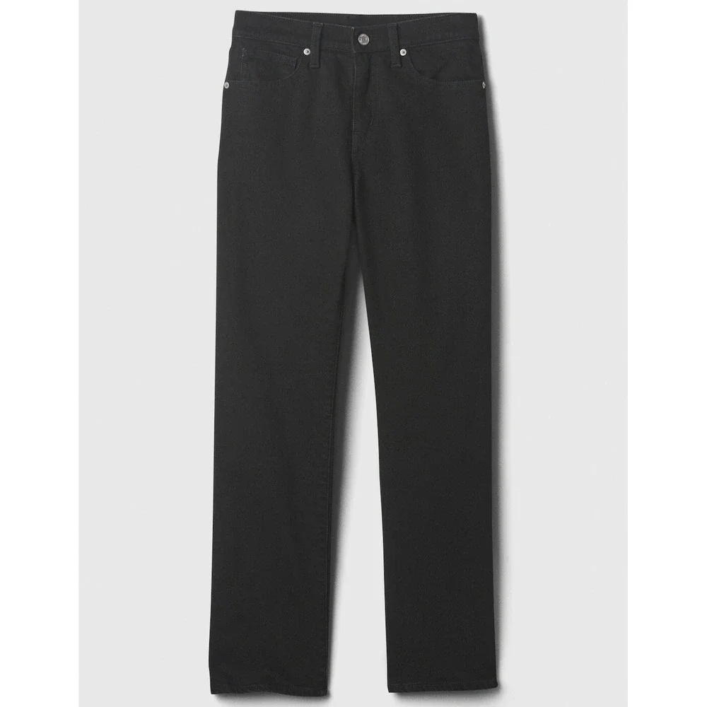 New Gap Jeans 16 Mid Rise Kick Fit Flare Ankle Cropped Black Y2k NWT‎ Stretch